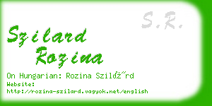 szilard rozina business card